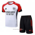 Tuta da Track Arsenal 25/26 Manica Corta Bianco - Pantaloncini