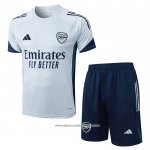 Tuta da Track Arsenal 25/26 Manica Corta Grigio - Pantaloncini