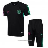 Tuta da Track Bayern Monaco 2023-24 Manica Corta Nero - Pantaloncini