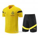 Tuta da Track Borussia Dortmund 2022-2023 Manica Corta Giallo - Pantaloncini