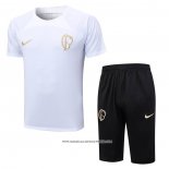 Tuta da Track Corinthians 23-24 Manica Corta Bianco - Pantaloncini