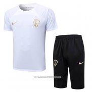 Tuta da Track Corinthians 23-24 Manica Corta Bianco - Pantaloncini