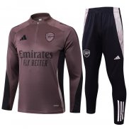 Tuta da Track Felpa Arsenal Bambino Grigio 24-25 Purpura