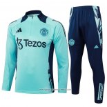 Tuta da Track Felpa Manchester United 2024 Bambino Verde -25