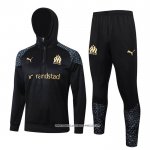 Tuta da Track Felpa Olympique Marsiglia 23/24 Nero e Grigio