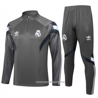 Tuta da Track Felpa Real Madrid 2024 Grigio -25