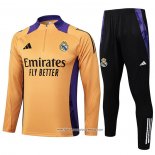 Tuta da Track Felpa Real Madrid Giallo 24-25
