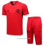 Tuta da Track Flamengo 23-24 Manica Corta Rosso - Pantaloncini