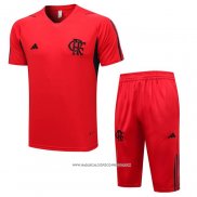 Tuta da Track Flamengo 23-24 Manica Corta Rosso - Pantaloncini