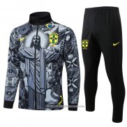 Tuta da Track Giacca Brasile Nero Jesus 24-25
