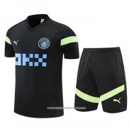 Tuta da Track Manchester City 2022-2023 Manica Corta Nero - Pantaloncini