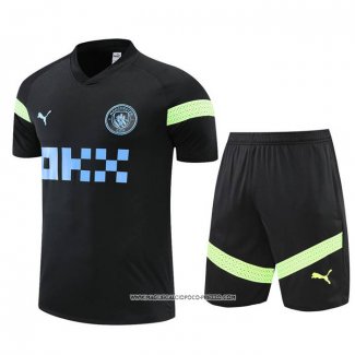 Tuta da Track Manchester City 2022-2023 Manica Corta Nero - Pantaloncini
