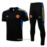 Tuta da Track Manchester United 2021-22 Manica Corta Nero