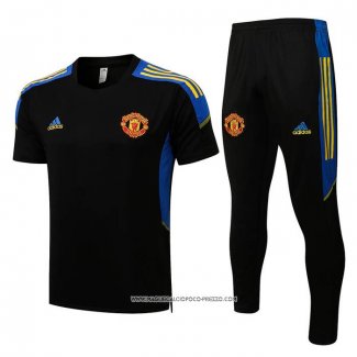 Tuta da Track Manchester United 2021-22 Manica Corta Nero