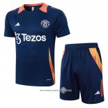 Tuta da Track Manchester United Manica Corta Blu - Pantaloncini 24-25