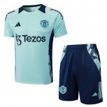 Tuta da Track Manchester United Manica Corta Verde - Pantaloncini 24-25