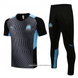 Tuta da Track Olympique Marsiglia 2021-22 Manica Corta Nero