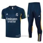 Tuta da Track Real Madrid 23/24 Manica Corta Blu