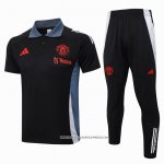 Conjunto Polo Manchester United Nero 24-25
