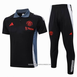 Conjunto Polo Manchester United Nero 24-25