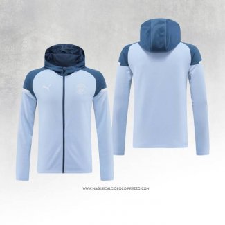 Giacca con Cappuccio Manchester City 24/25 Blu