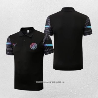 Maglia Polo Manchester City 22-23 Nero
