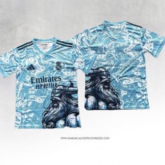 Maglia Real Madrid Blu Thailandia Dragon 25-26