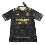 Maglia Real Madrid Dragon 24/25 Nero Oro Thailandia