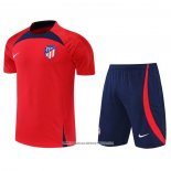 Tuta da Track Atletico Madrid 22-23 Manica Corta Rosso - Pantaloncini