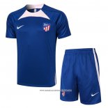 Tuta da Track Atletico Madrid 23-24 Manica Corta Blu - Pantaloncini