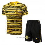Tuta da Track Borussia Dortmund 22-23 Manica Corta Giallo - Pantaloncini