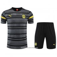 Tuta da Track Borussia Dortmund 22-23 Manica Corta Grigio - Pantaloncini