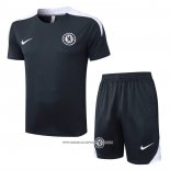 Tuta da Track Chelsea 25/26 Manica Corta Grigio - Pantaloncini