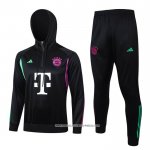 Tuta da Track Felpa Bayern Monaco 23/24 Bambino Nero e Bianco