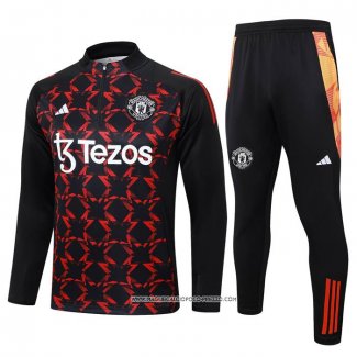 Tuta da Track Felpa Manchester United Bambino Rosso 24-25