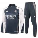 Tuta da Track Felpa Real Madrid Grigio 24-25