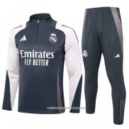 Tuta da Track Felpa Real Madrid Grigio 24-25