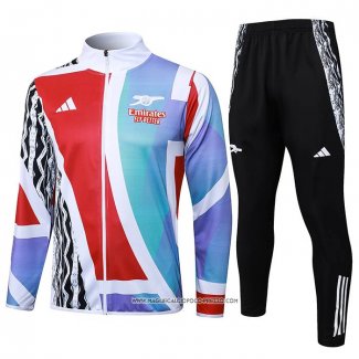 Tuta da Track Giacca Arsenal Rosso e Bianco 24-25