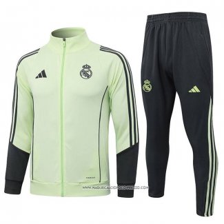 Tuta da Track Giacca Real Madrid 25/26 Bambino Verde Nero