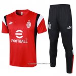 Tuta da Track Milan 23/24 Manica Corta Rosso