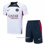 Tuta da Track Paris Saint-Germain 2023/24 Manica Corta Bianco - Pantaloncini
