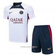 Tuta da Track Paris Saint-Germain 2023-24 Manica Corta Bianco - Pantaloncini