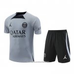 Tuta da Track Paris Saint-Germain Jordan 22/23 Manica Corta Grigio - Pantaloncini