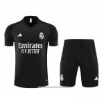 Tuta da Track Real Madrid 23/24 Manica Corta Nero - Pantaloncini