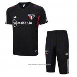 Tuta da Track Sao Paulo 23-24 Manica Corta Nero - Pantaloncini