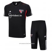 Tuta da Track Sao Paulo 23-24 Manica Corta Nero - Pantaloncini
