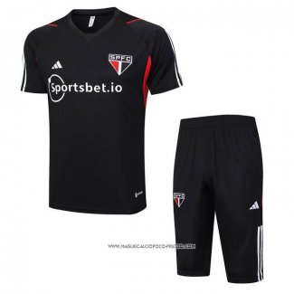 Tuta da Track Sao Paulo 23-24 Manica Corta Nero - Pantaloncini