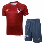 Tuta da Track Sao Paulo 25/26 Manica Corta Rosso - Pantaloncini