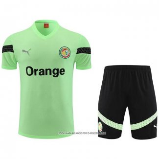 Tuta da Track Senegal 2023-24 Manica Corta Verde - Pantaloncini