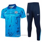 Conjunto Polo Chelsea 2024-2025 Blu